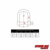 Extreme Max Extreme Max 3006.8225.4 BoatTector Stainless Steel Wide D Shackle - 1/4", 4-Pack 3006.8225.4